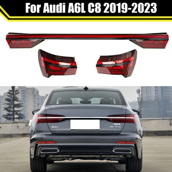 Для Audi A6L 2019-2023 Обновление полосы отделки багажника Автомобиля A8L Сквозные Задние Фонари Конверсионный Стример Светодиодный Сквозной задний фонарь