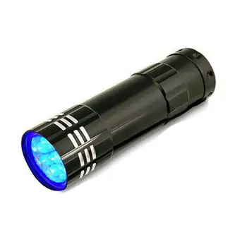 Ультрафиолетовый фонарик UV 9 LED, многофункциональный мини-флуоресцентный фонарь, легкое портативное наружное водонепроницаемое аварийное освещение