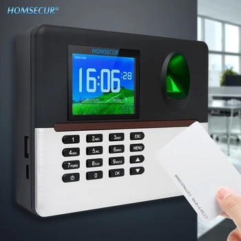 HOMSECUR A-L365 Биометрические часы посещаемости отпечатков пальцев с RFID-считывателем + WiFi + USB