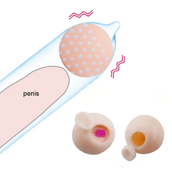 Вибрирующий шарик-презерватив для Мужчин, для увеличения пениса, для женщин, для массажа точки G влагалища, Игрушки для взрослых, удлинитель пениса, Бусины для увеличения члена
